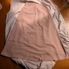 ピンク フレアスカート ゴム入りウエスト