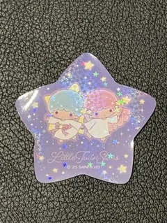 リトルツインスターズ 50周年 記念 ステッカー　約5×5cm