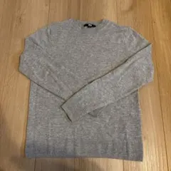 ユニクロ カシミヤクルーネックセーター グレー