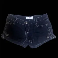 y2k 00s 平成ギャル 黒 デニムショートパンツ