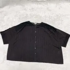 【新品タグ付】サマンサモスモス レース切替ブラウス 黒 F コットン100%