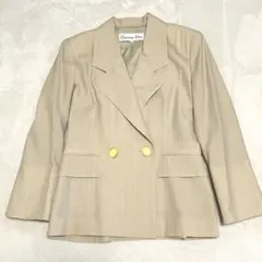 Christian Dior ストライプ ダブルジャケット - メルカリ