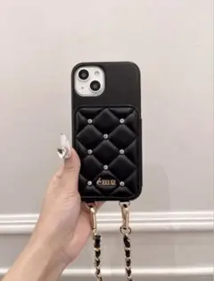 ÉMU キルティング ブラック iPhoneケース