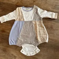 tete a tete未使用コットンパッチワークロンパース 70cm