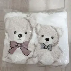 evelyn ノベルティ　ベアボアブランケット ホワイト