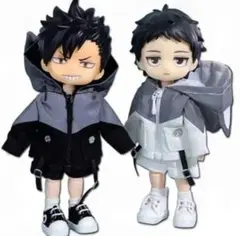 1/12サイズ 猫耳 パーカー ジャケット 肉球ボタン オビツ11