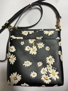 COACH コーチ /ブラック 花柄 ショルダーバック/中古のサムネイル