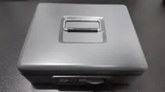 金庫 手提金庫 小型 ダークグレー 12-863｜トレー無し
