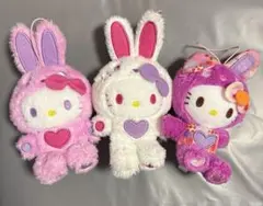 日*5様 サンリオハローキティぬいぐるみカラフルバニー 平成レトロ