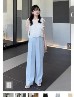 センタープレスストレートパンツ[dk1468]