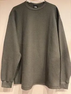 THE NORTH FASE オリーブグリーン ワッフル編み ニット