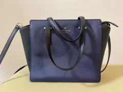 ケイトスペード 2way ハンドバッグ ショルダーバッグ　紺　黒　ネイビー