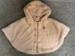 ミキハウス　ベビーポンチョ ピンク 95cmまで