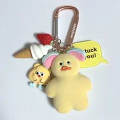 じゃらじゃらキーホルダー　ジャラジャラ　ガチャガチャ　mojojojo 黄色