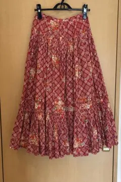 期間限定価格出品、最終値下げ、新品タグつき、ピンクハウス、ロングスカート、ピンク 美品】ピンクハウス ピンク 豪華ドットチュール タスキ付きスカート