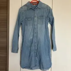 デニムシャツワンピース ライトブルー⭐︎無印良品Sサイズ