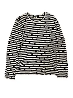 BLACK コムデギャルソン ボーダー柄 トップス M BLACK コムデギャルソン ボーダー柄 トップス M