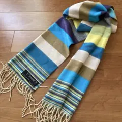 cashmink マフラー ストライプ　美品