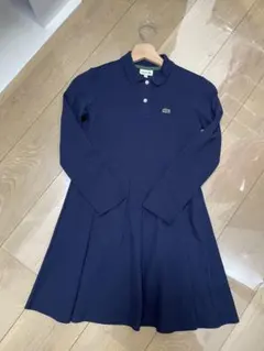 LACOSTE ラコステ　ネイビー 長袖ポロワンピース 140