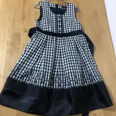 120〜130 白黒ギンガムチェックワンピース