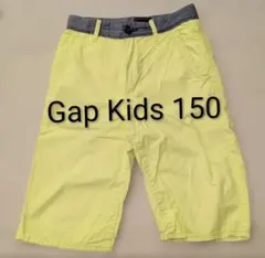 Gap Kids ハーフパンツ 150 イエロー ウエスト調節可 前後ポケット