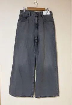 UNIQLO ユニクロ ドレープワイドフレアジーンズ 27 (68.5cm)