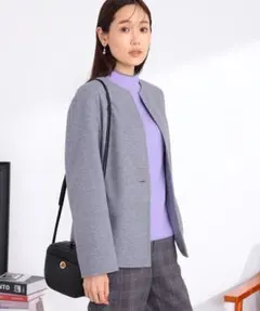 16.ギャローリア ノーカラー ジャケット グレーのサムネイル