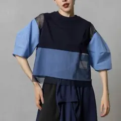 【新品・未使用】MARECHALTERRE 部分シアートップスのサムネイル