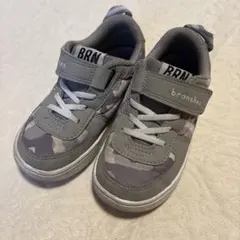 branshas グレー迷彩スニーカー 18cm
