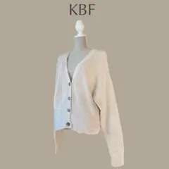 【KBF】ONEサイズ　ナチュラル　コットンカーディガン　コットンニット　羽織りのサムネイル