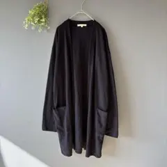 サジェッション［L］上品クール◎メンズ◎ポケット付◎ボタンレス◎長袖カーディガン