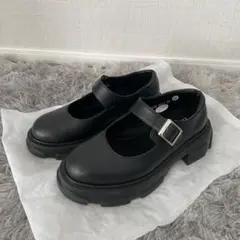 HARUTA ブラック メリージェーン バックル付き