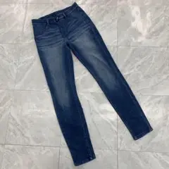 ユニクロ スキニーデニムパンツ ミッドライズ インディゴ Mサイズ オシャレ