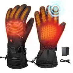 も*ん様 残り1点✨ 電熱グローブ バイク用 5000mahバッテリー付き 3段