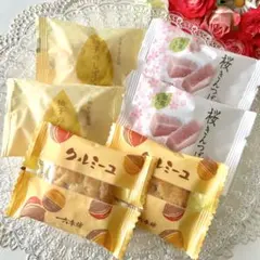 一六 クルミーユ & ￼マルシン 柚子のしずく & 市岡製菓 桜きんつばのサムネイル