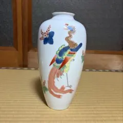 花瓶 鳳凰 模様 フラワーベース 陶磁器 秀峰のサムネイル