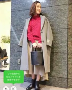チェスターコート ロングコート グレー