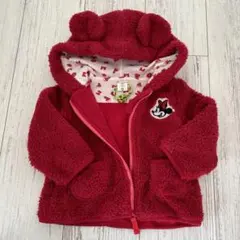 ミニーちゃん　ボアジャンパー　80