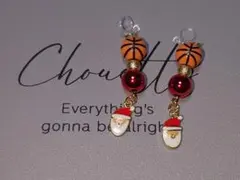クリスマスシーズンのバスケ観戦用イヤリング❄