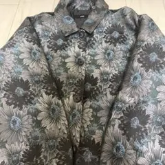 90s NOVESPAZIO 総柄 ヒマワリ ダブルブレスト ブラウス フリー - メルカリ