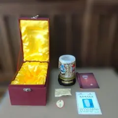 国粹笔筒 炭酸塩質玉（アフガニスタン白玉)