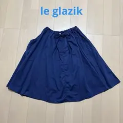 le glazik ビショップ　青　ネイビー　スカート　綿のサムネイル