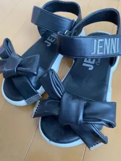 JENNI リボン付き ブラックサンダル 20cmのサムネイル
