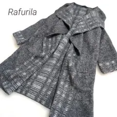 ✨️Rafurila✨️　ロングニットカーディガン　オーバーサイズ　チェック柄