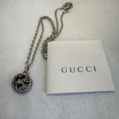 【美品✨】GUCCI ネックレス アラベスク インターロッキングG 燻シルバー