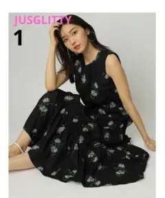 最終値☆新品☆ JUSGLITTY ジャスグリッティー ドットティアード