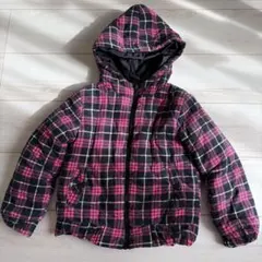 チェック柄フード付きジャケット