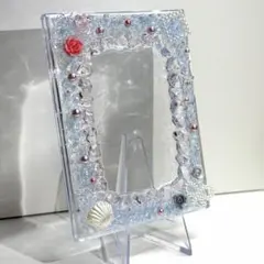 デコ硬質ケース トレカケース ハンドメイド ブルー 水色 ⑭
