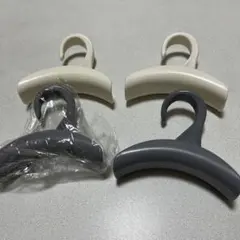 バックハンガー 4個セット グレー アイボリー