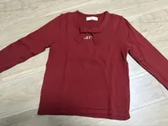 KETTY ボルドー 長袖ニット リボン付き